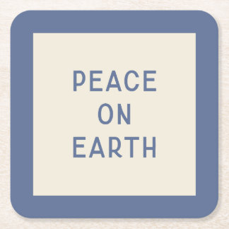 Dessous-de-verre Carré En Papier Minimalist Christmas Carol Lyric Paper Coaster