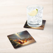 Dessous-de-verre Carré En Papier Miracle de Noël 2 (En situation)