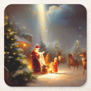 Dessous-de-verre Carré En Papier Miracle de Noël 2