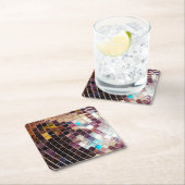 Dessous-de-verre Carré En Papier Mirror Disco Ball (En situation)