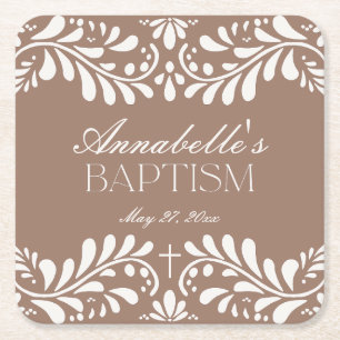 Dessous-de-verre Carré En Papier Mocha Brown Talavera Carrelage Espagne Fiesta Bapt