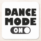 Dessous-de-verre Carré En Papier Mode Danse Activé, Danseur, Citation de danse (Devant)