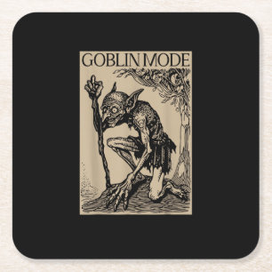 Dessous-de-verre Carré En Papier Mode Gobelin Goblincore Esthétique Vintage Drôle 