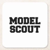 DESSOUS-DE-VERRE CARRÉ EN PAPIER MODÈLE DE SCOUT (Devant)