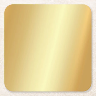 Dessous-de-verre Carré En Papier Modèle moderne Faux Gold