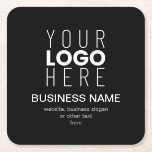 Dessous-de-verre Carré En Papier Modèle promotionnel simple pour le logo de votre e