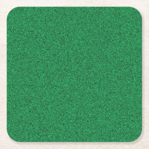 Dessous-de-verre Carré En Papier Modèle vierge de couleur verte élégant personnalis