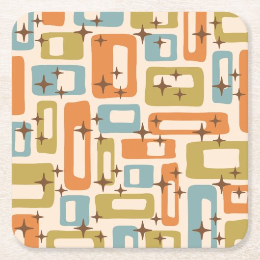 Dessous-de-verre Carré En Papier Moderne (Devant)