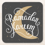 Dessous-de-verre Carré En Papier Moderne Cute Ramadan Kareem (Devant)