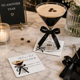 Dessous-de-verre Carré En Papier Moderne un peu plus âgé Espresso Martini anniversa