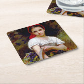 Dessous-de-verre Carré En Papier Moissonneuse, Bouguereau (Incliné)