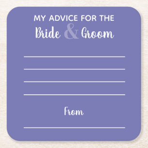 Dessous-de-verre Carré En Papier Mon conseil pour la mariée & mariée periwinkle fun
