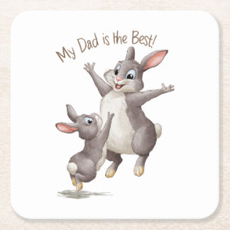 Dessous-de-verre Carré En Papier Mon Père Est Le Meilleur