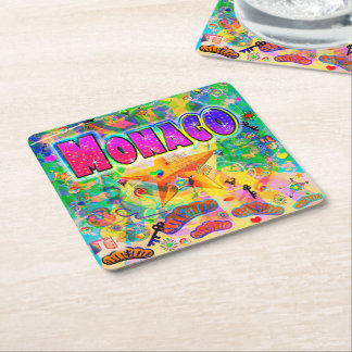 Dessous-de-verre Carré En Papier Monaco Epoch Hour Coaster