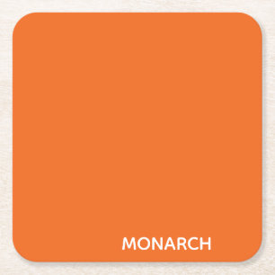 Dessous-de-verre Carré En Papier Monarch butterfly orange color name