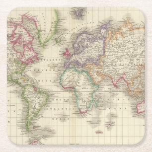 Dessous-de-verre Carré En Papier Monde 9