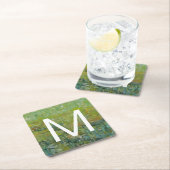 Dessous-de-verre Carré En Papier Monogramme | Champ opulent II (En situation)