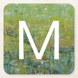 Dessous-de-verre Carré En Papier Monogramme   Champ opulent II