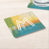 Dessous-de-verre Carré En Papier Monogramme | Champs Citrus I (Incliné)