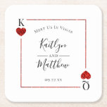 Dessous-de-verre Carré En Papier Monogramme Jeu Carte Mariage Enregistrer La Date<br><div class="desc">Célébrez dans le style avec ces mariage chic et très tendance,  sauvez les dessous de verre de date. Ce design est facile à personnaliser avec votre libellé d'événement spécial et vos invités seront ravis quand ils reçoivent ces dessous de verre fabuleux.</div>