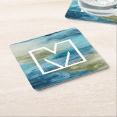 Dessous-de-verre Carré En Papier Monogramme | Ocean Flow II (Incliné)