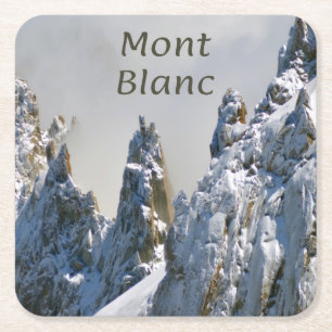 Dessous-de-verre Carré En Papier Mont Blanc Monte Bianco Alpes blanches Europe