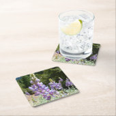 Dessous-de-verre Carré En Papier Mont Lupins (En situation)