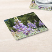 Dessous-de-verre Carré En Papier Mont Lupins (Incliné)