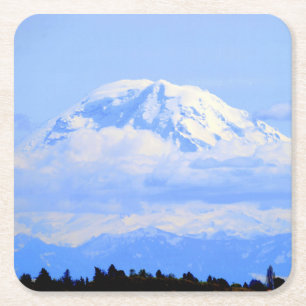 Dessous-de-verre Carré En Papier Mont Ranier