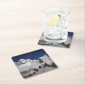 Dessous-de-verre Carré En Papier Mont Rushmore Timelape Sky (En situation)