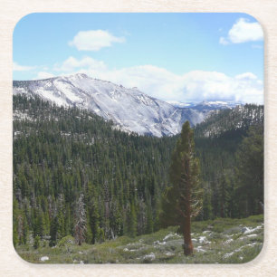 Dessous-de-verre Carré En Papier Montagnes de la Sierra Nevada II depuis Yosemite