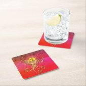 Dessous-de-verre Carré En Papier Montée de Phoenix (En situation)