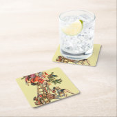 Dessous-de-verre Carré En Papier Monter une échelle (En situation)