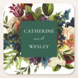 Dessous-de-verre Carré En Papier Moody Emerald green Winter Floral Mariage<br><div class="desc">Nous vous présentons notre collection Moody Emerald Green Winter Floral Mariage Stationery, qui présente une élégante papeterie mariage émeraude, des invitations floraux hivernaux et des invitations de mariage émeraude frappantes. Idéal pour une fête d'hiver romantique, cette collection offre une belle suite de mariages floral moody et des mariages floraux d'hiver...</div>