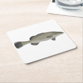 Dessous-de-verre Carré En Papier Morue à truites (Incliné)