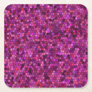 Dessous-de-verre Carré En Papier Mosaïque Rose Violet