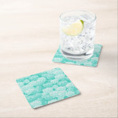 Dessous-de-verre Carré En Papier Motif 2 de Lotus (En situation)