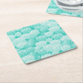 Dessous-de-verre Carré En Papier Motif 2 de Lotus (Incliné)