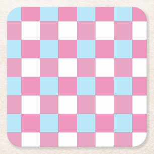 Dessous-de-verre Carré En Papier Motif à damier