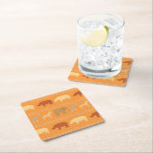 Dessous-de-verre Carré En Papier Motif africain (En situation)