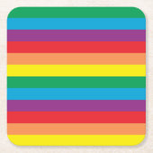 Dessous-de-verre Carré En Papier Motif arc-en-ciel simple (Devant)