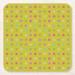 Dessous-de-verre Carré En Papier motif arrière - plan de Polka-dot