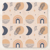 Dessous-de-verre Carré En Papier Motif bio Boho (Devant)