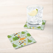 Dessous-de-verre Carré En Papier Motif campant (En situation)