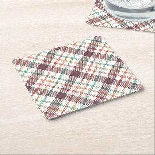 Dessous-de-verre Carré En Papier Motif carreaux classique