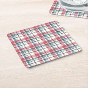 Dessous-de-verre Carré En Papier Motif carreaux classique