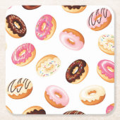 Dessous-de-verre Carré En Papier Motif de beigne douce (Devant)