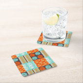 Dessous-de-verre Carré En Papier motif de Bruit-art - cousant (En situation)