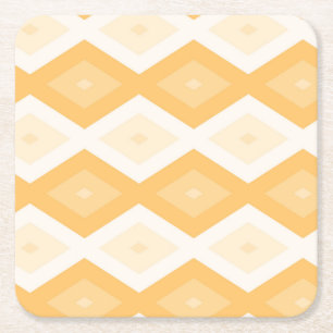 Dessous-de-verre Carré En Papier Motif de diamant jaune