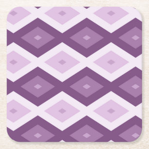 Dessous-de-verre Carré En Papier Motif de diamant violet